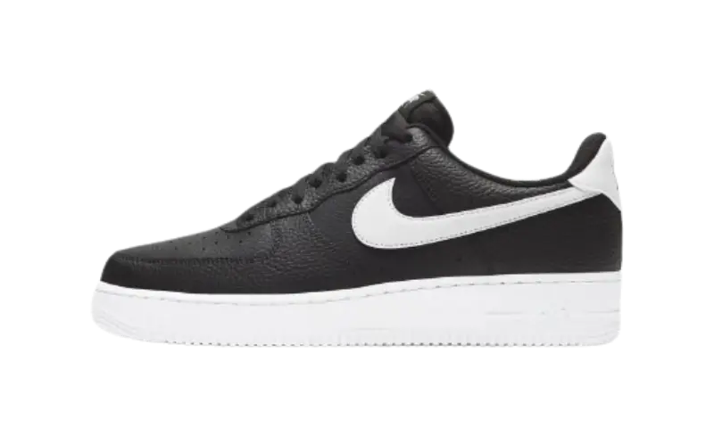 Nike Air Force 1 Low '07 Black White Pebbled Leather - MTHOR SHOP