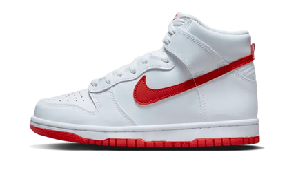 Dunk High White Picante Red