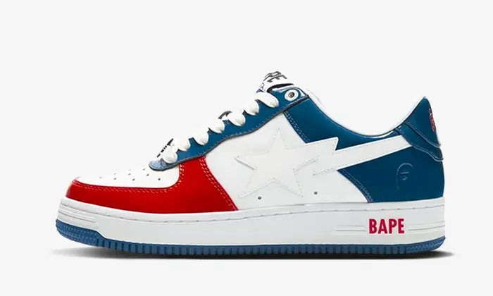 Bape Sta Low White Blue - MTHOR SHOP