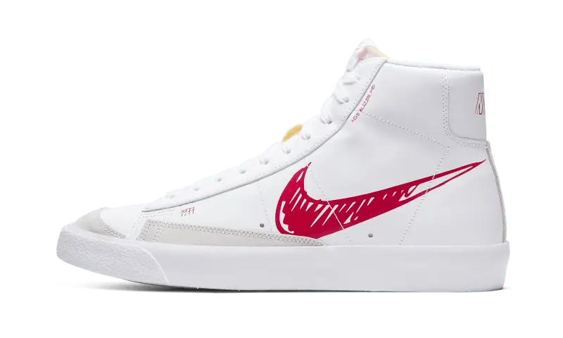 Nike Blazer Mid Sketch Red Swoosh - CW7580-100